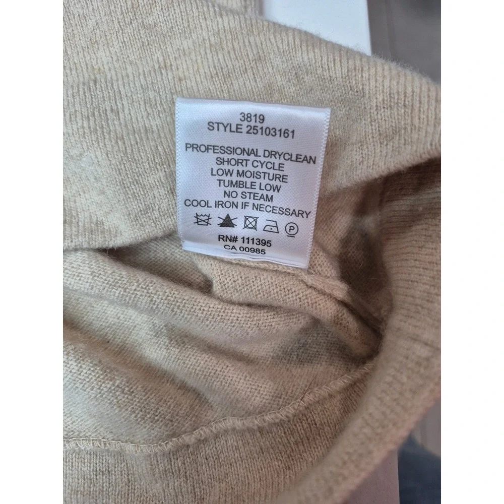 Tory Burch 100 Cashmere Sweater Dress‎ Beige Size M Style 3819